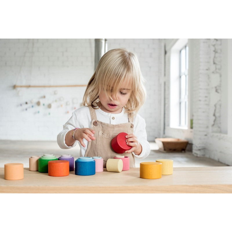 Grapat | Nest Bowls | 24 Pieces | Wooden Nesting Toys