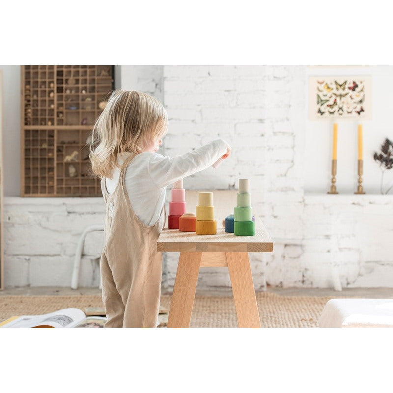 Grapat | Nest Bowls | 24 Pieces | Wooden Nesting Toys