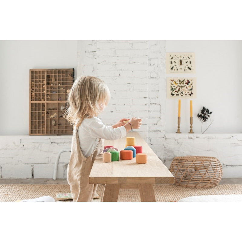 Grapat | Nest Bowls | 24 Pieces | Wooden Nesting Toys