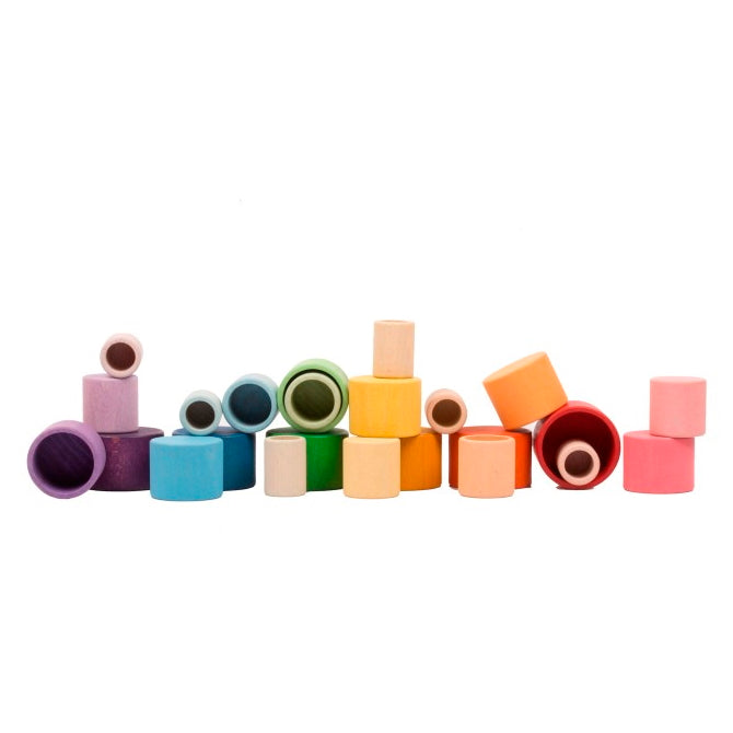 Grapat | Nest Bowls | 24 Pieces | Wooden Nesting Toys