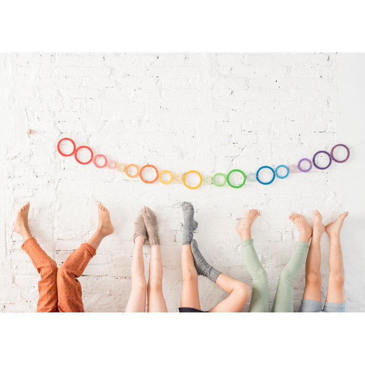 Grapat | Nest Rings | 24 Pieces | Concentric gradient rainbow wooden toys