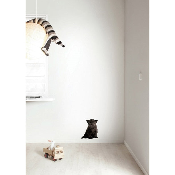 Black panther cub wall sticker - KEK Amsterdam Safari Friends animal wall decal