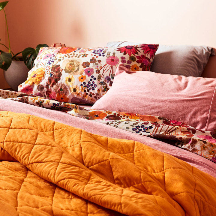 Kip and Co | Flat Sheet | King Single | Field of Dreams