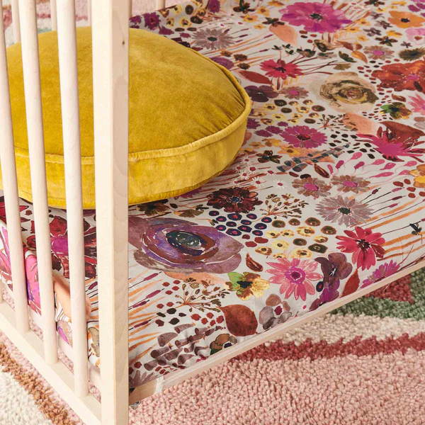 Kip and Co | Fitted Sheet | Cot | Field of Dreams at Milk Tooth