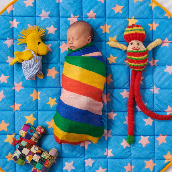 Kip and Co | Bamboo Baby Swaddle | Rainbow's End