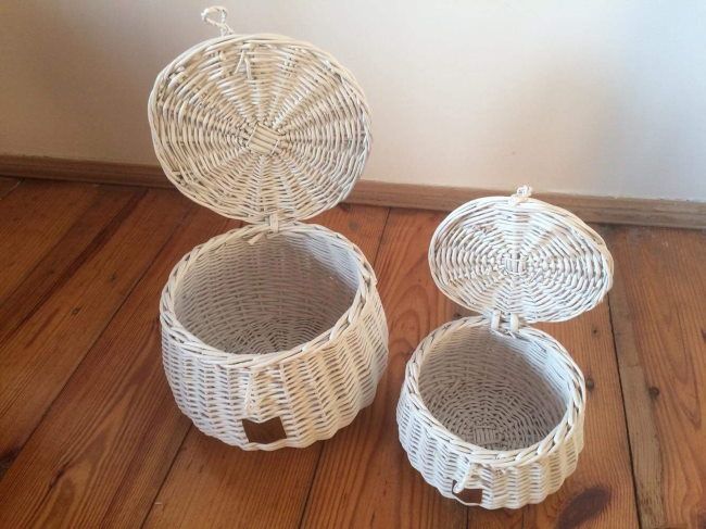 Lilu | Wicker Basket | Small and Large | White