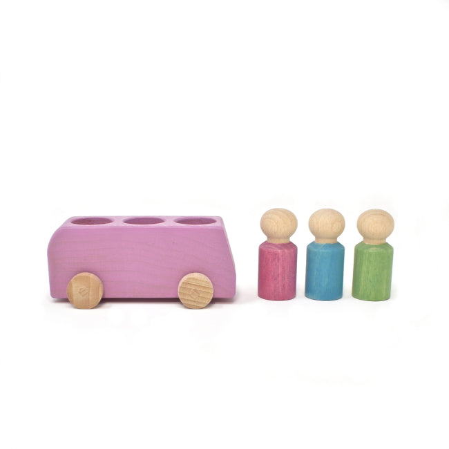 Lubulona | Bus Pink with three peg people