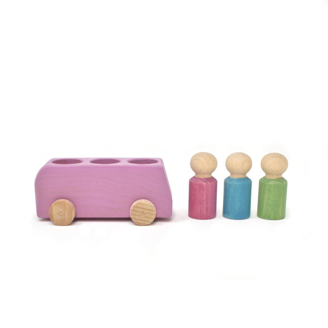 Lubulona | Bus Pink wooden toys