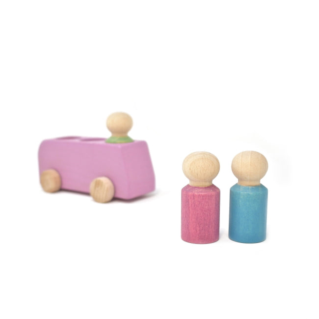 Lubulona | Bus Pink with peg dolls