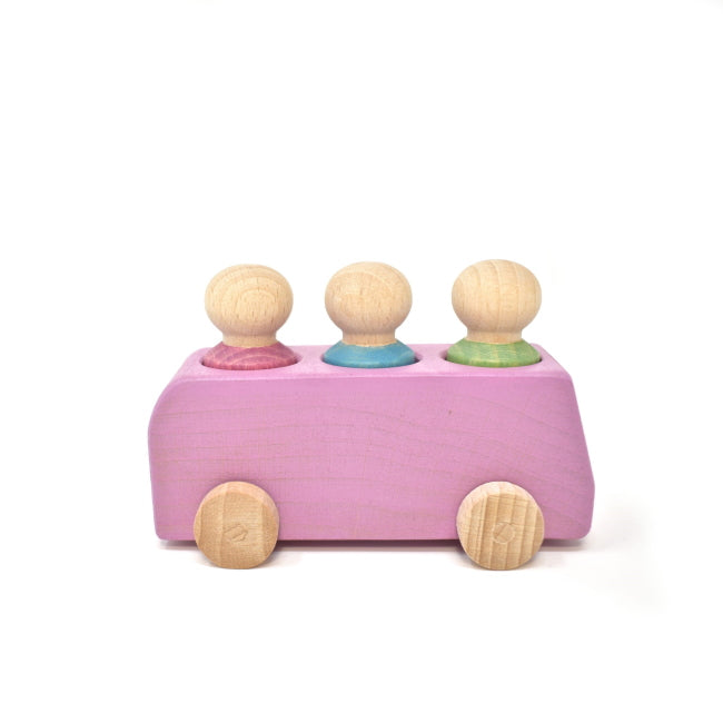 Lubulona | Bus Pink wooden toys
