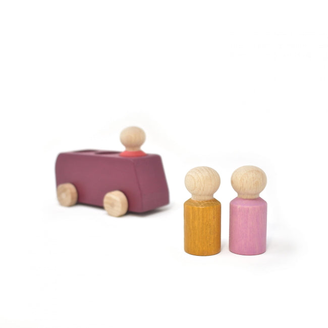 Lubulona | Bus Purple with three peg people