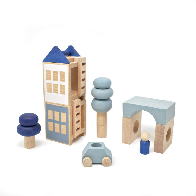 Lubulona | Car in Grey with Dark Blue Figure