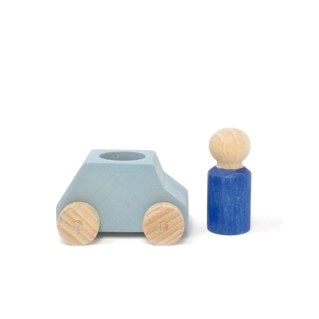 Lubulona | Car in Grey with Dark Blue Figure
