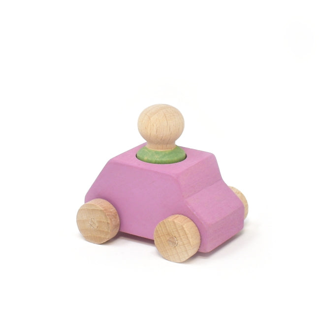 Lubulona | Car in Pink with Mint Green Figure