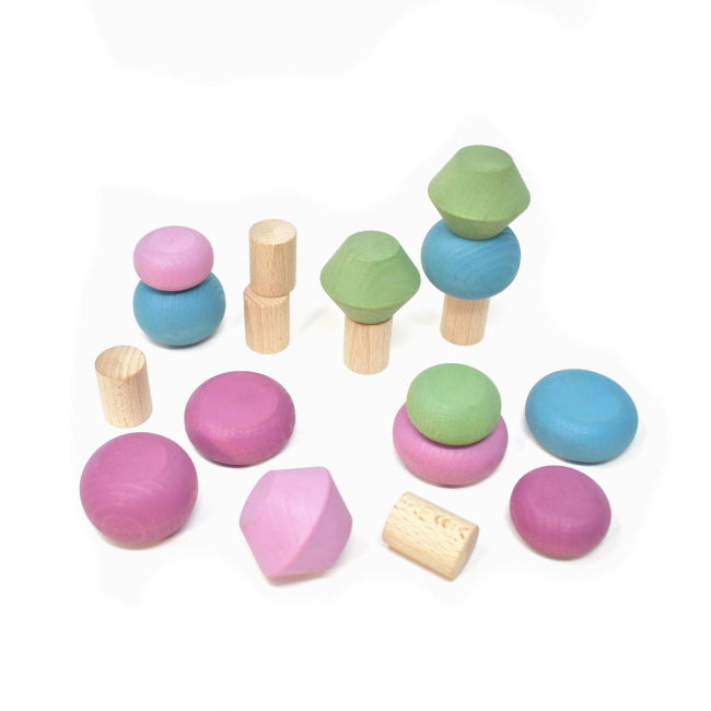 Lubulona | Stacking Trees Spring pink green blue