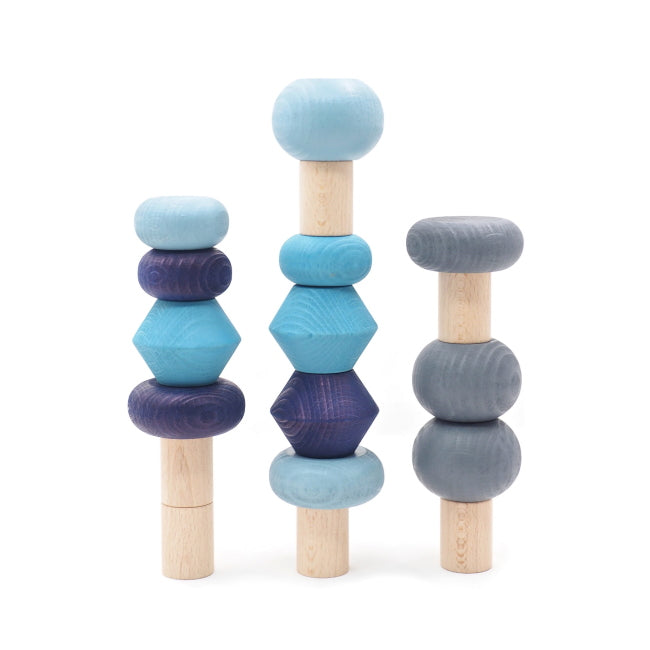 Lubulona | Stacking Trees Winter wooden toys