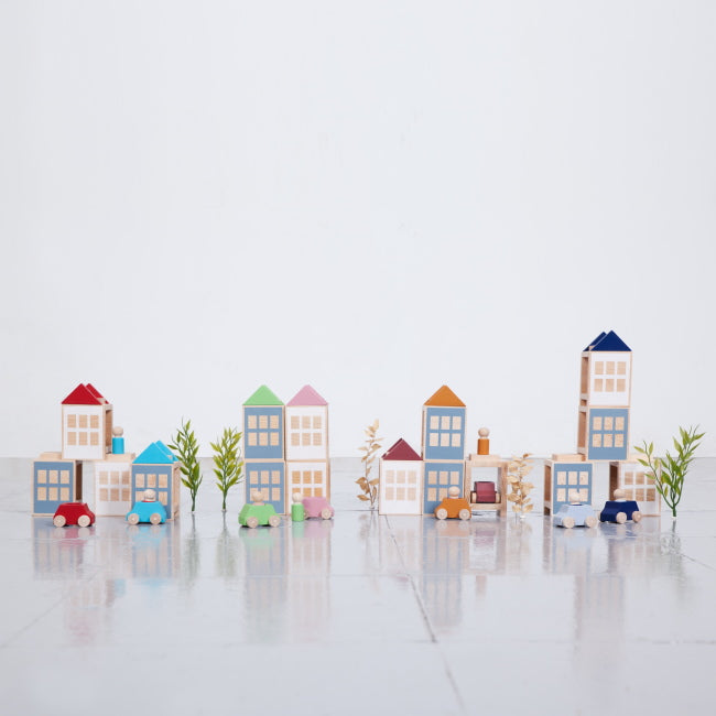 Lubulona | Town Mega Set wooden toy village
