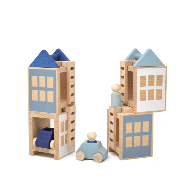 Lubulona | Town Winterburg Maxi wooden toy village and cars
