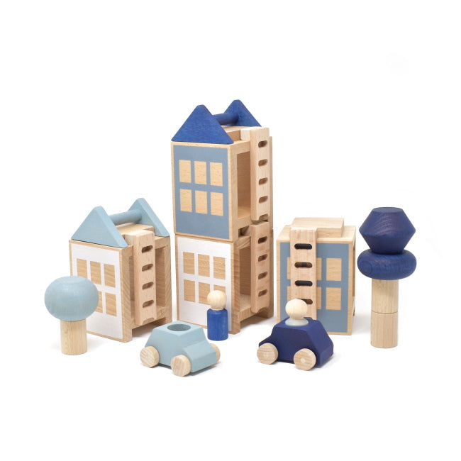 Lubulona | Town Winterburg Maxi wooden toy village and cars