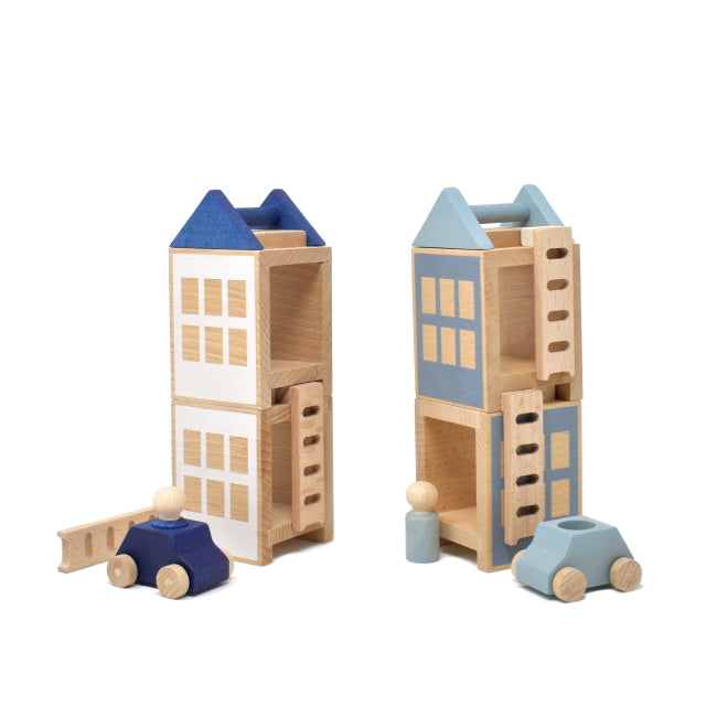Lubulona | Town Winterburg Maxi wooden toy village and cars