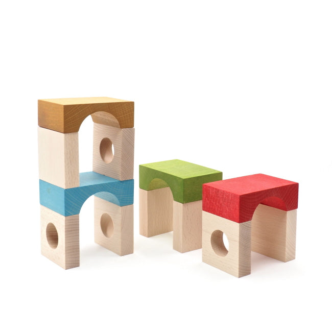 Lubulona | Tunnel Blocks Fontana wooden blocks for toy cars and roads