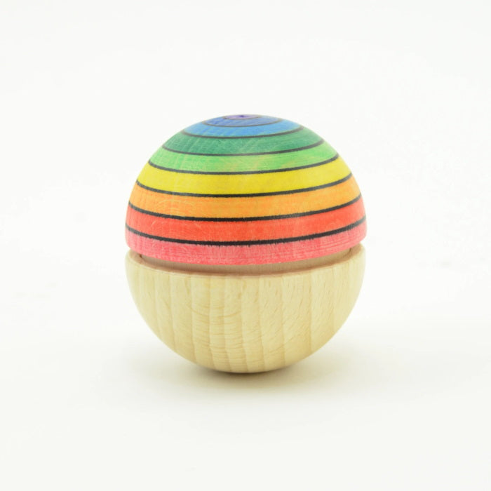 Mader | Roly Poly Wiggle Ball Rainbow | Top Purple Bottom Red