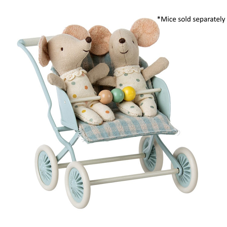 Maileg | Stroller Baby Mice Mint at Milk Tooth