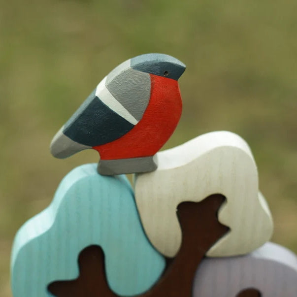 Mikheev | Bird | Bullfinch wooden toy at Milk Tooth
