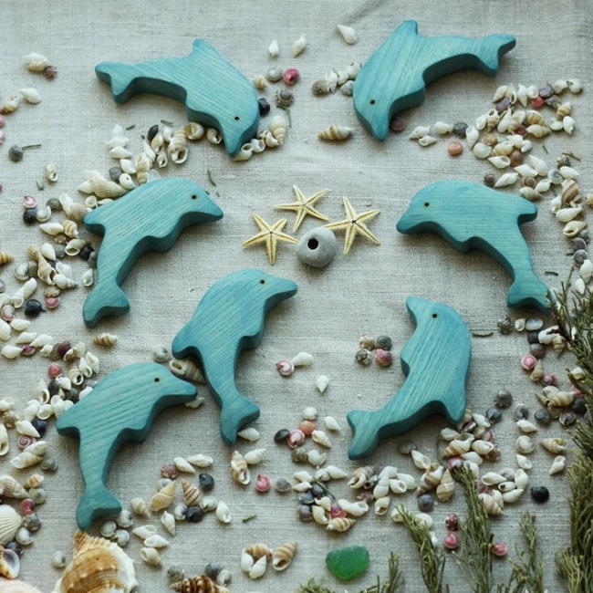Mikheev | Dolphin pod wooden toys at Milk Tooth