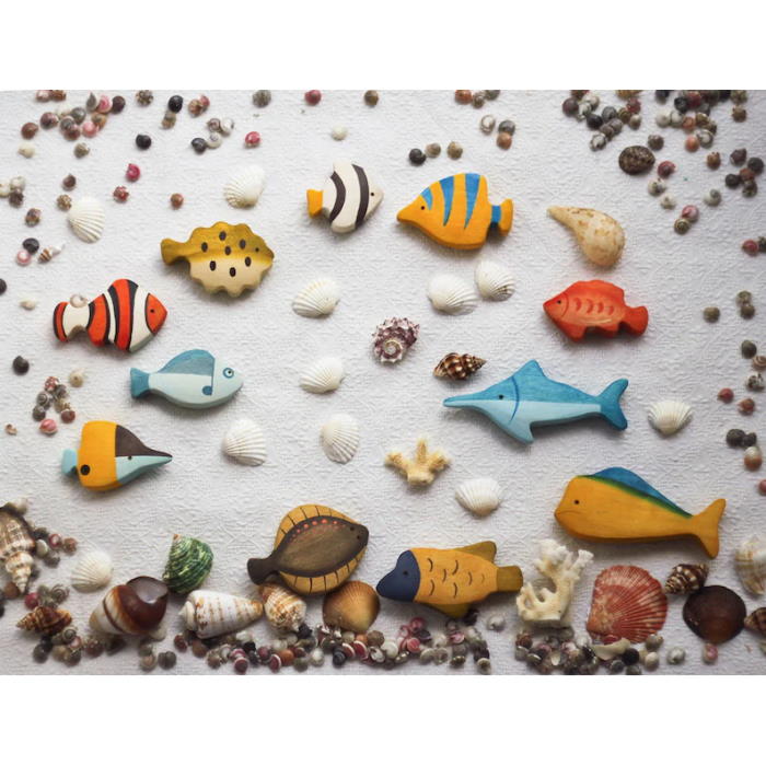 Mikheev | Fish | Set of 11 wooden toys at Milk Tooth