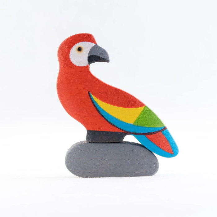 Mikheev | Bird | Parrot Red wooden toy at Milk Tooth