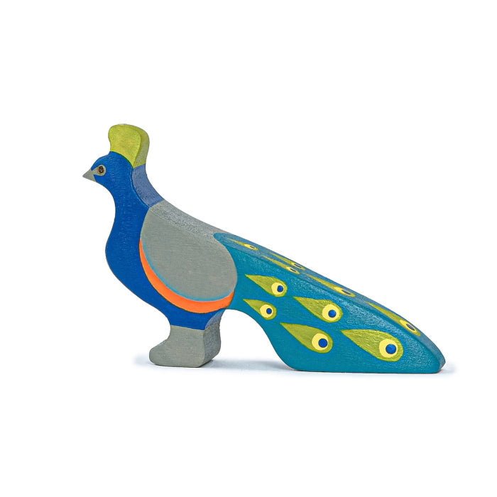 Mikheev | Bird | Peacock wooden toy at Milk Tooth
