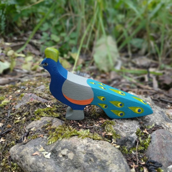 Mikheev | Bird | Peacock wooden toy at Milk Tooth