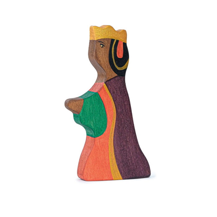Mikheev | People | Queen in Purple Orange &amp; Cream wooden figurine
