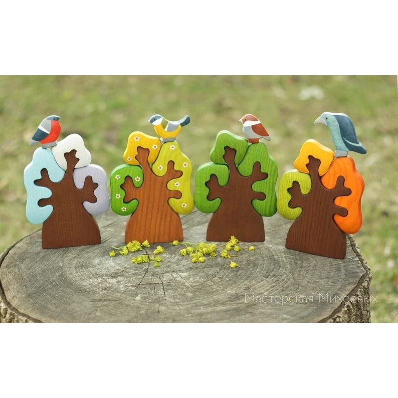 Mikheev | Tree | Spring with Flowers wooden toy at Milk Tooth