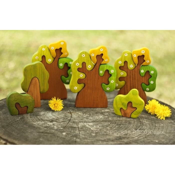 Mikheev | Tree | Spring with Flowers wooden toy at Milk Tooth