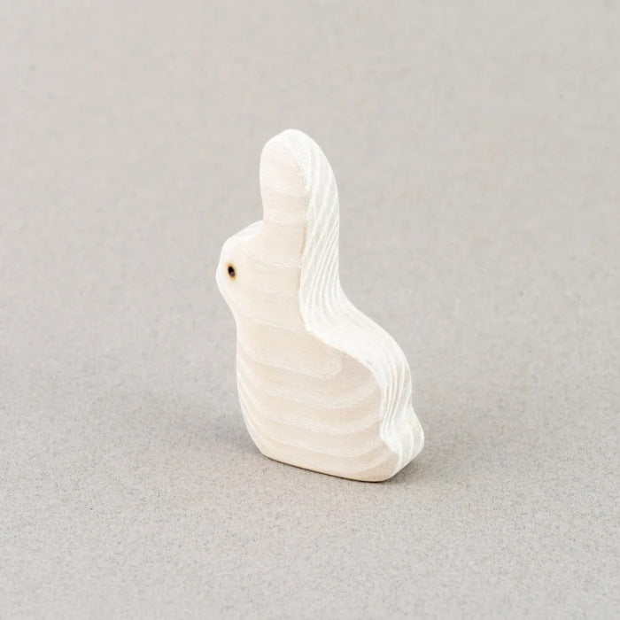 Mikheev | White Hare or Rabbit wooden toy at Milk Tooth