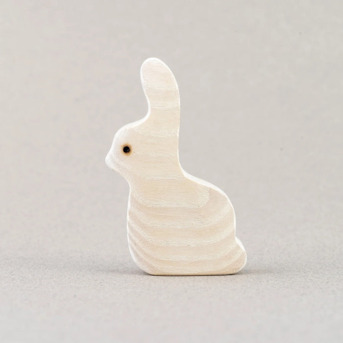 Mikheev | White Hare or Rabbit wooden toy at Milk Tooth