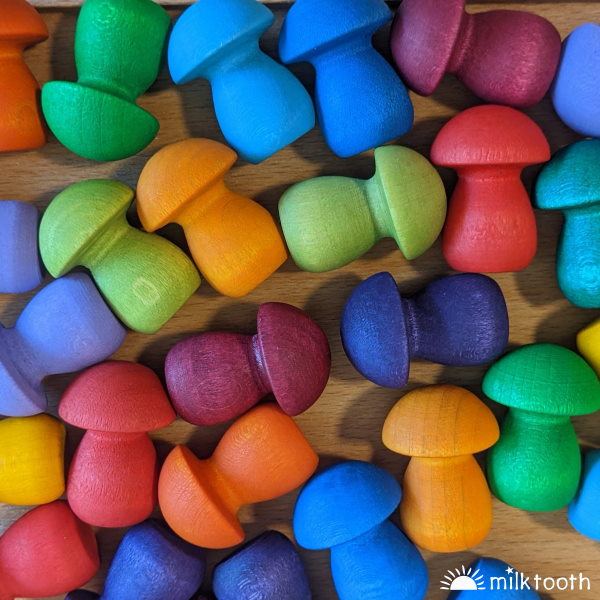 © Milk Tooth Grapat Little Rainbow Mushrooms 36 Pieces