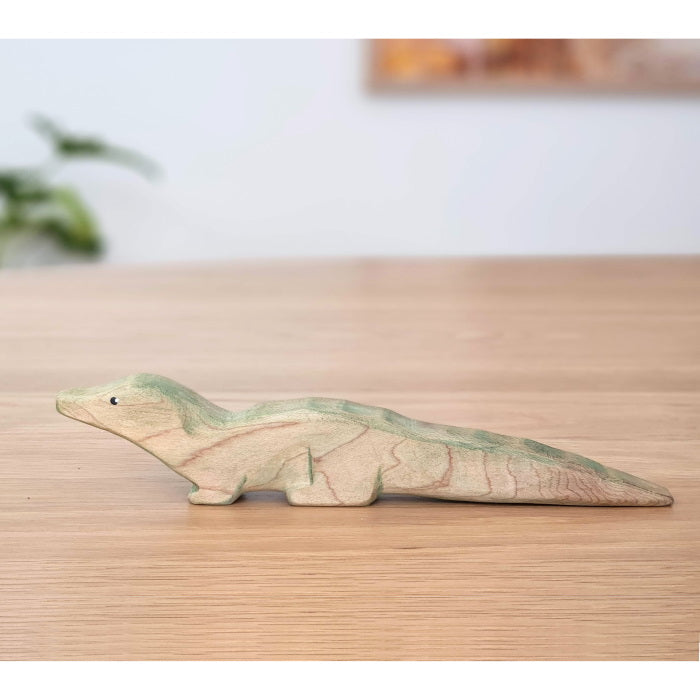 © Milk Tooth NOM Handcrafted Crocodile wooden toy