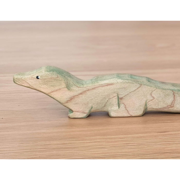© Milk Tooth NOM Handcrafted Crocodile wooden toy