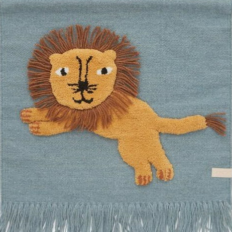 OYOY Living Design | Lion | Wall Hanging | Tourmaline Blue