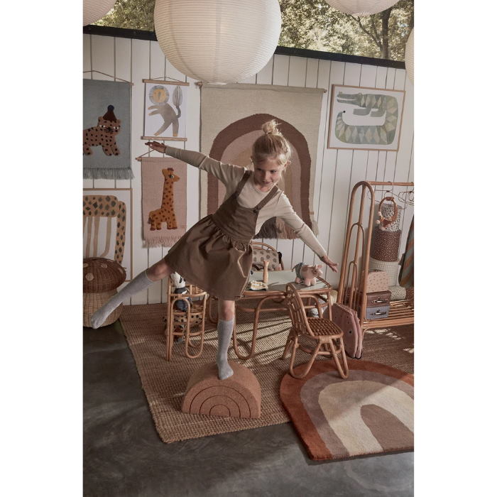 OYOY | Rainbow Floor Rug | Choko earrthy tones chestnut brown pink oatmeal