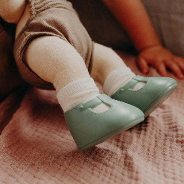 Olli Ella | Dinkum Doll Shoes | Basil Green