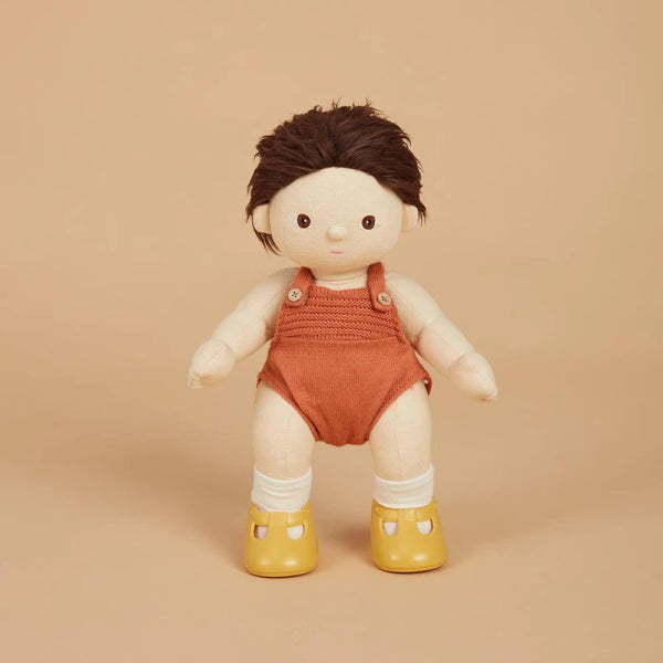 Olli Ella | Dinkum Doll Shoes | Corn Yellow on Peanut