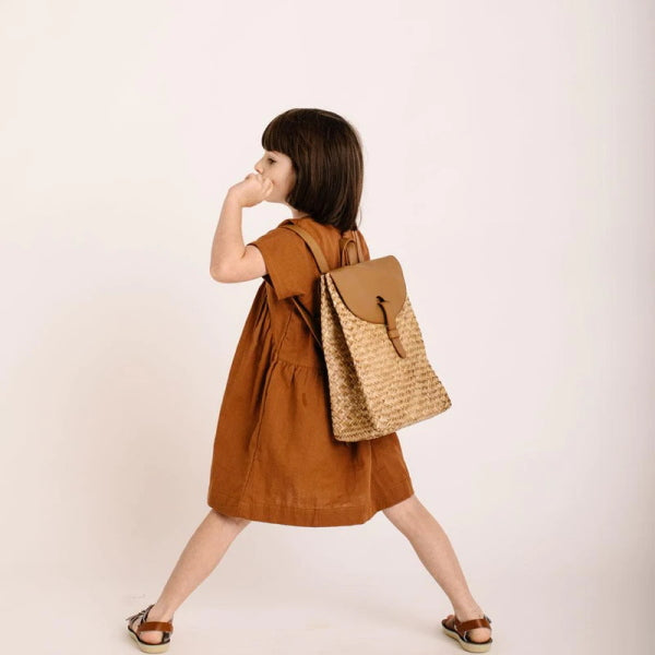 Olli Ella | Nami Mini Seagrass Backpack at Milk Tooth
