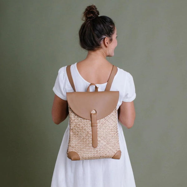 Olli Ella | Nami Seagrass Backpack at Milk Tooth