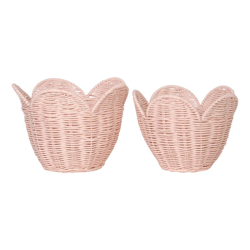 Olli Ella | Rattan Lily Basket Set of 2 at Milk Tooth