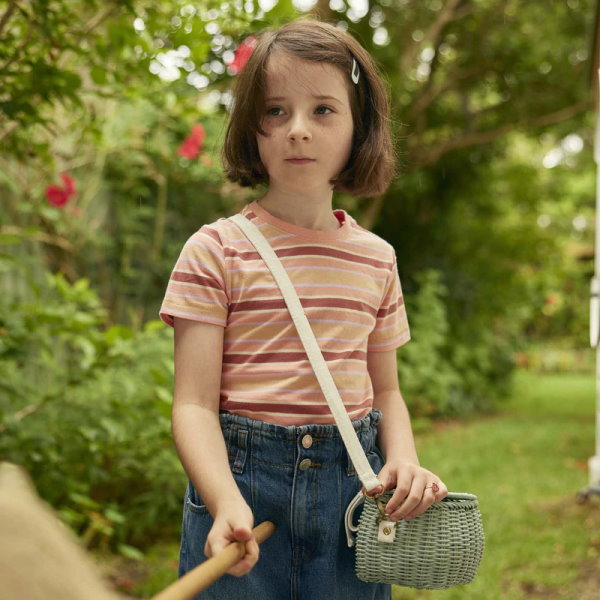 Olli Ella Minichari Bag Vintage Blue Milk Tooth