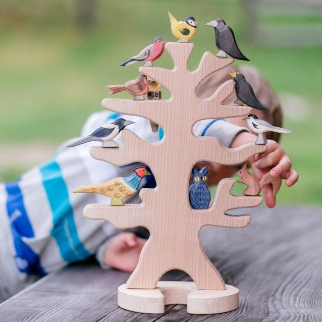 Ostheimer | Wooden Toy | Birds | Owl Blue